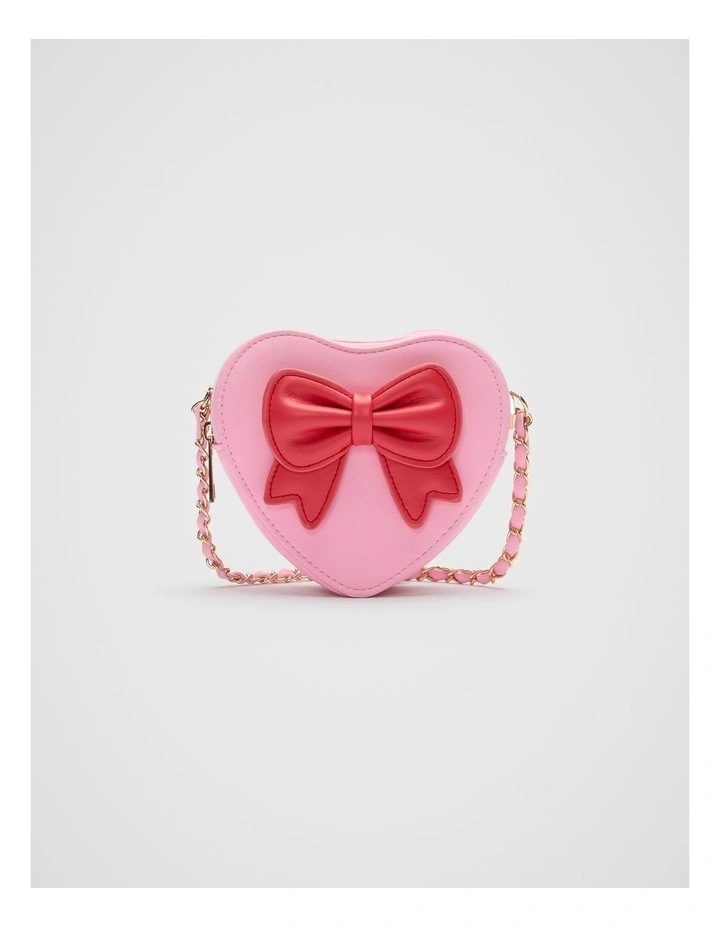 Heart Bow Bag in Candy Pink image 1