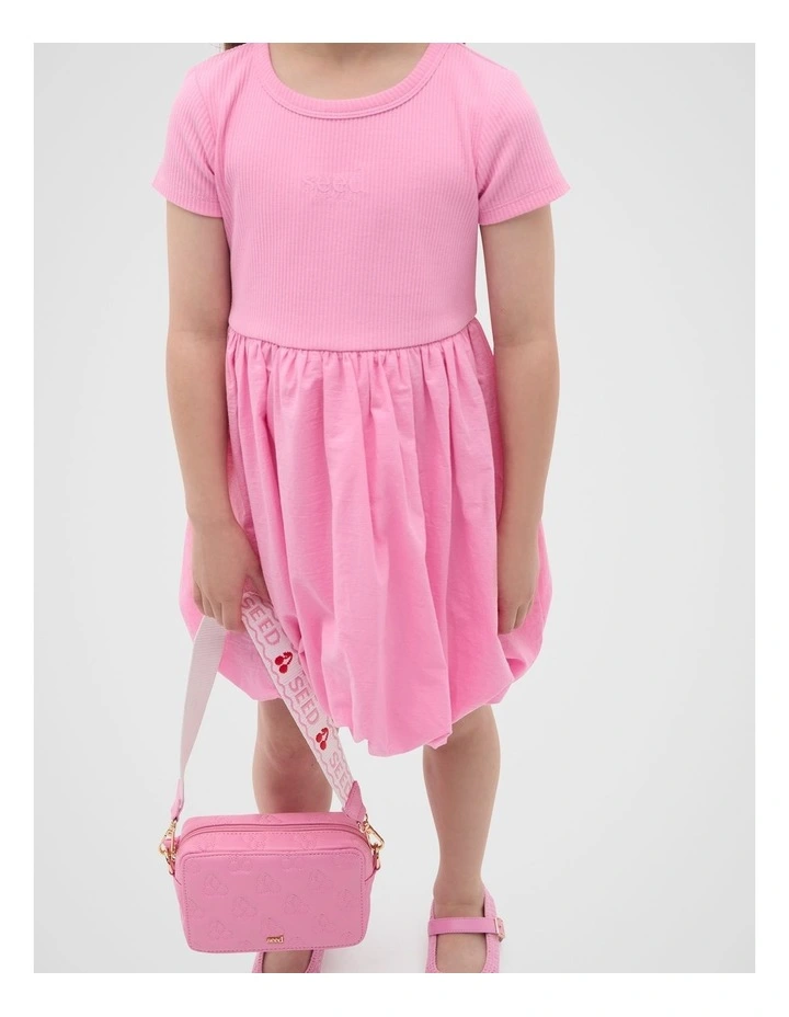 Cherry Embroidered Camera Bag in Candy Pink image 2