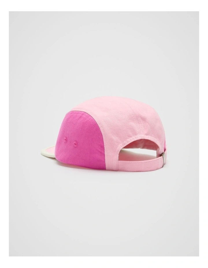 Colourblock Cap in Pink Multi image 3