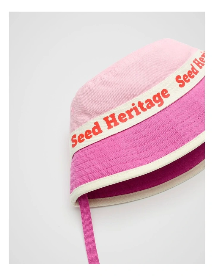 Mini Bucket Hat in Pink Multi image 2