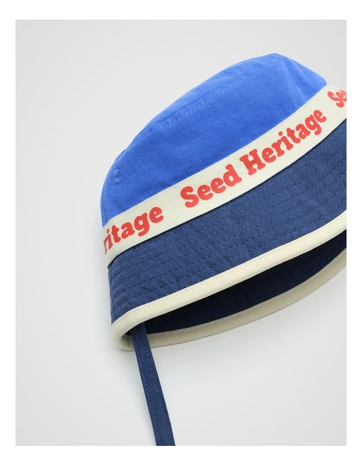 Mini Bucket Hat in Blue Multi image 2