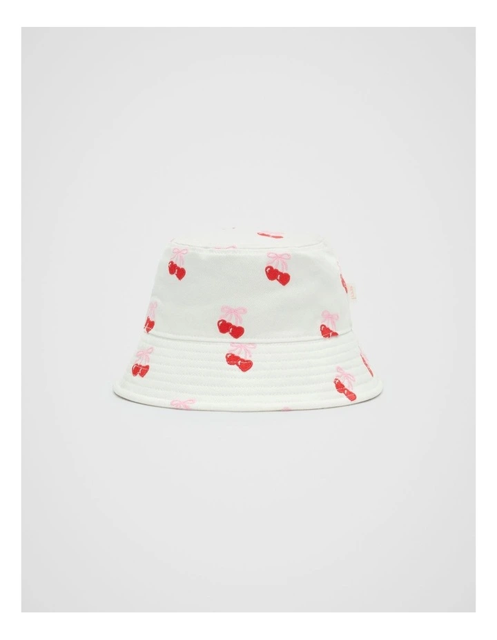 Heart Denim Bucket Hat in Canvas image 1