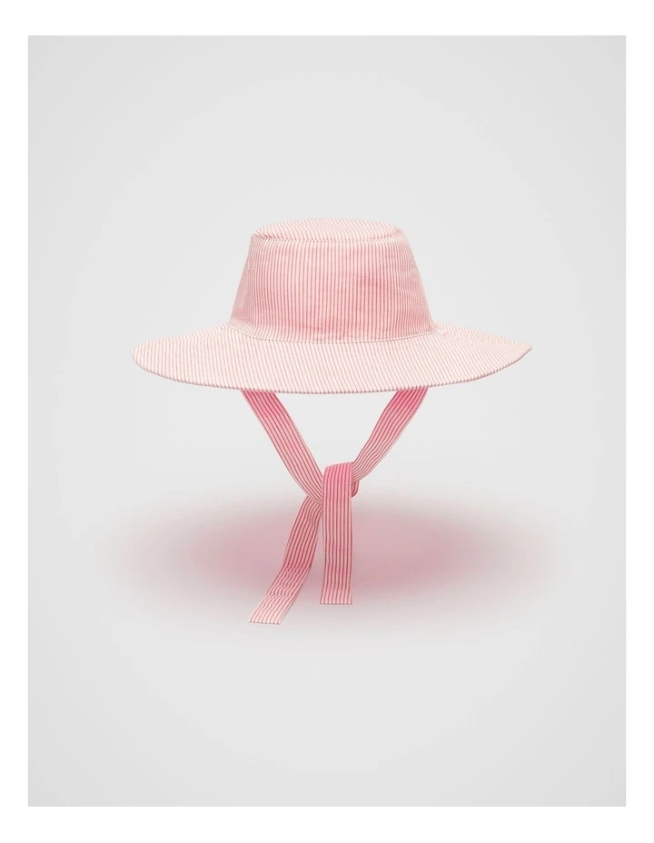 Wide Brim Reversible Hat in Strawberry Red image 1