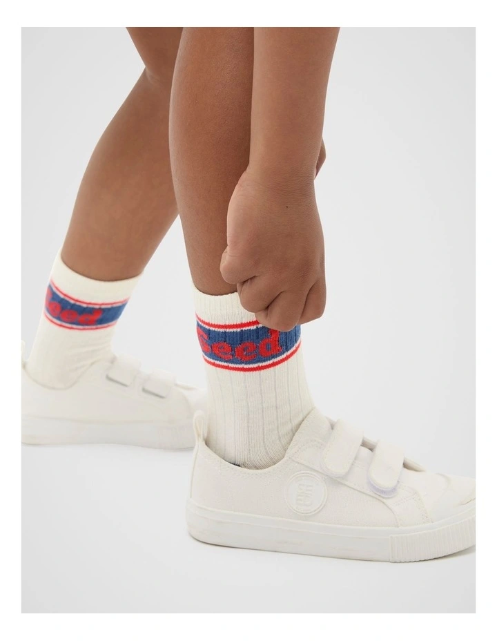 Sock 4 Pack in Blue Multi image 3