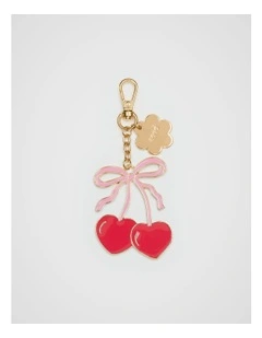 Cherry Bow Bag Charm