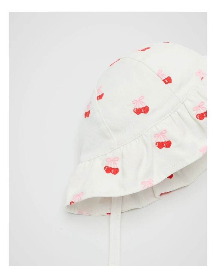 Mini Cherry Sun Hat in Canvas image 2