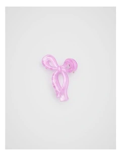 Bow Claw Clip in Wild Berry