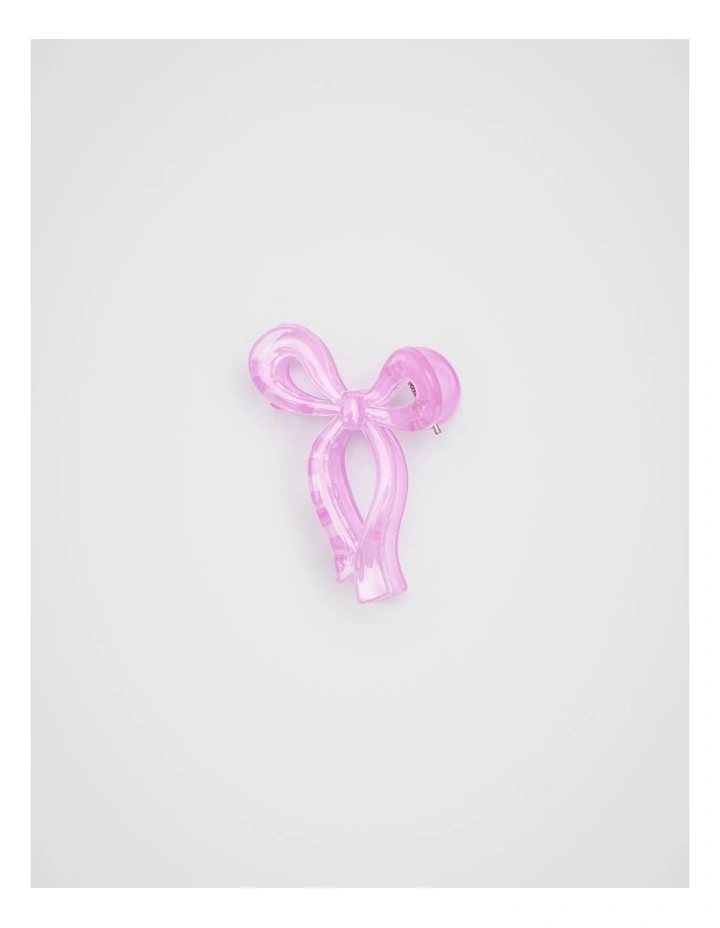 Bow Claw Clip in Wild Berry image 1