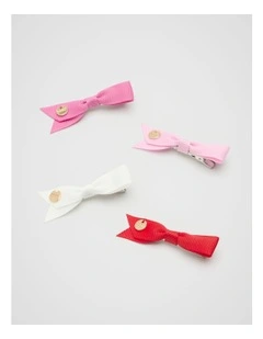 Heritage Grosgrain Bow Duck Clips in Multi