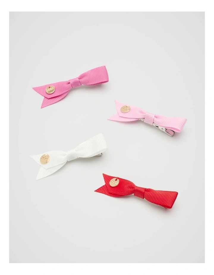 Heritage Grosgrain Bow Duck Clips in Multi image 1