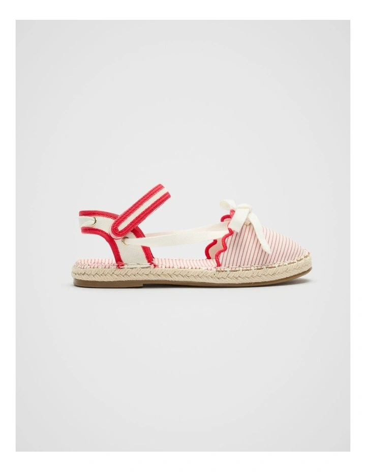 Stripe Espadrille in Strawberry Red image 1