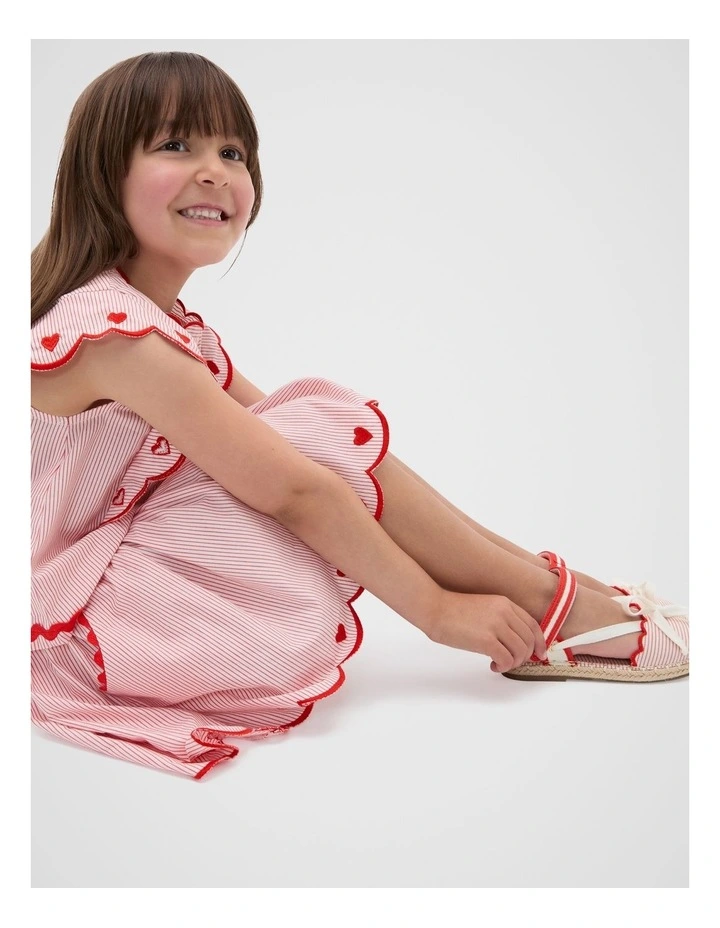 Stripe Espadrille in Strawberry Red image 2