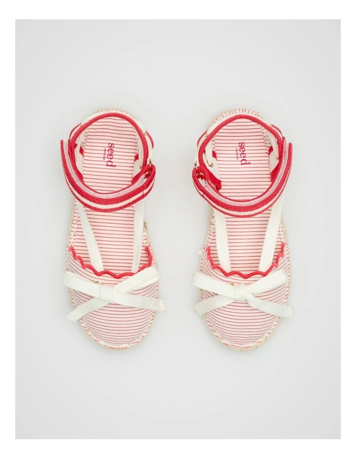 Stripe Espadrille in Strawberry Red image 3
