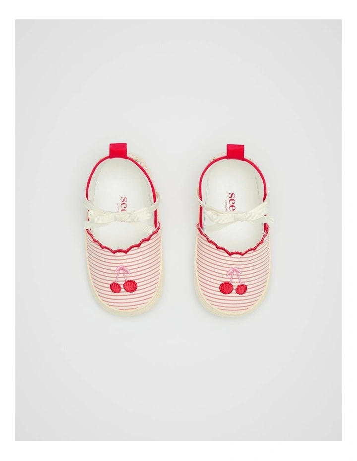 Mini Stripe Espadrille in Red image 2