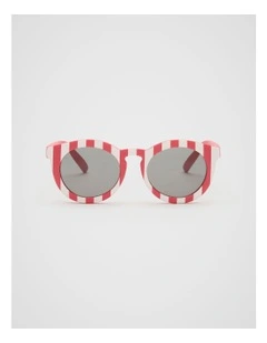 Stripe Sunglasses in Strawberry Red
