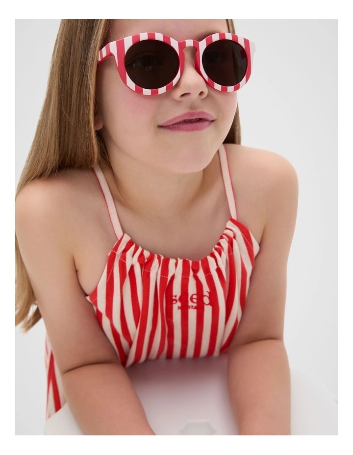Stripe Sunglasses in Strawberry Red image 2