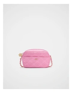 Quilted Flower Bag in Candy Pink