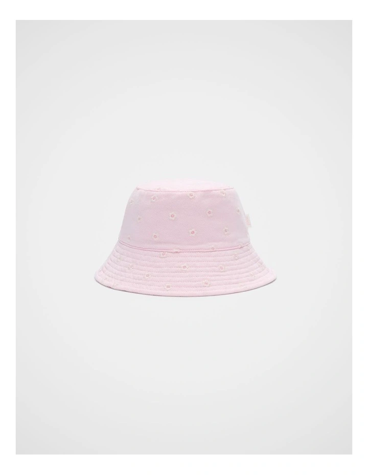 Embroidered Bucket Hat in Pink Lemonade image 1