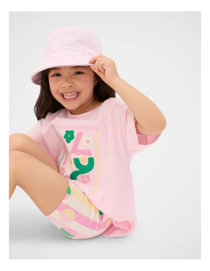 Embroidered Bucket Hat in Pink Lemonade image 2