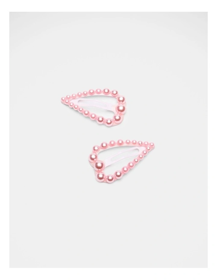 Pearl Heart Snaps in Candy Pink image 1