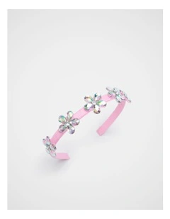 Jewel Flower Alice Headband in Candy Pink