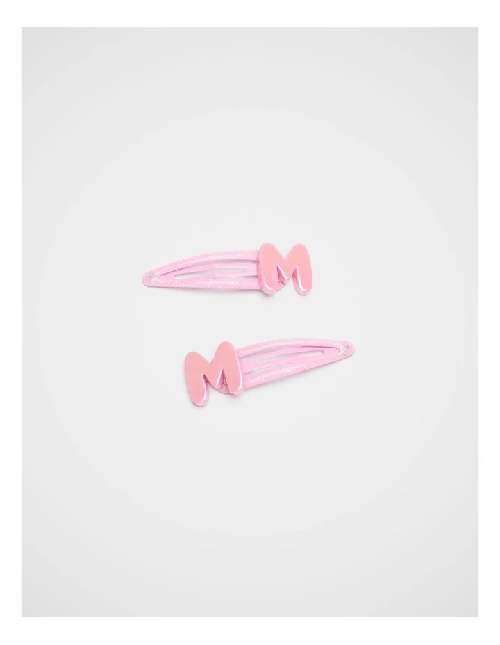 M Initial Snap in Pink image 1