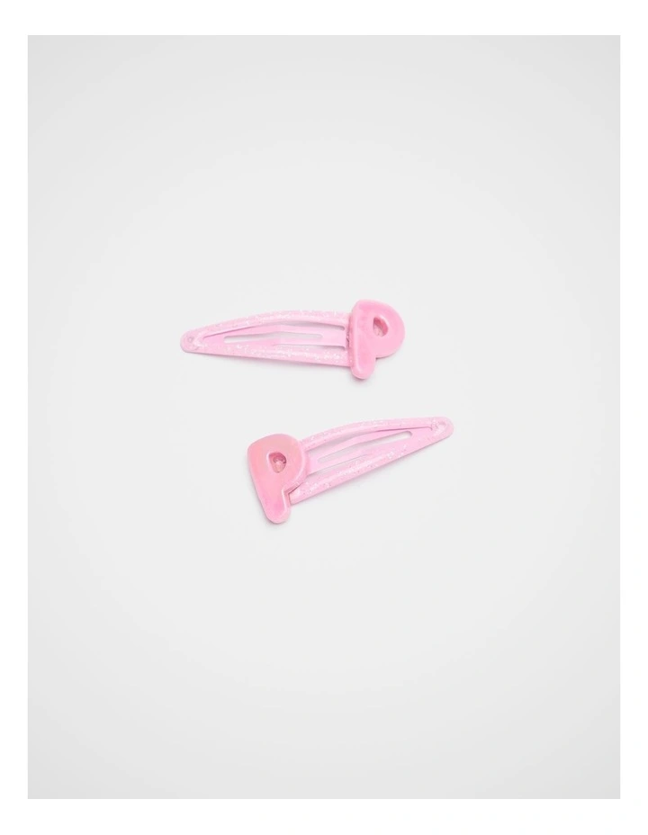 P Initial Snap in Pink image 1