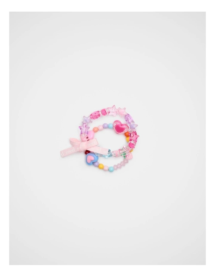 Jumble Bracelet Set in Pink image 1