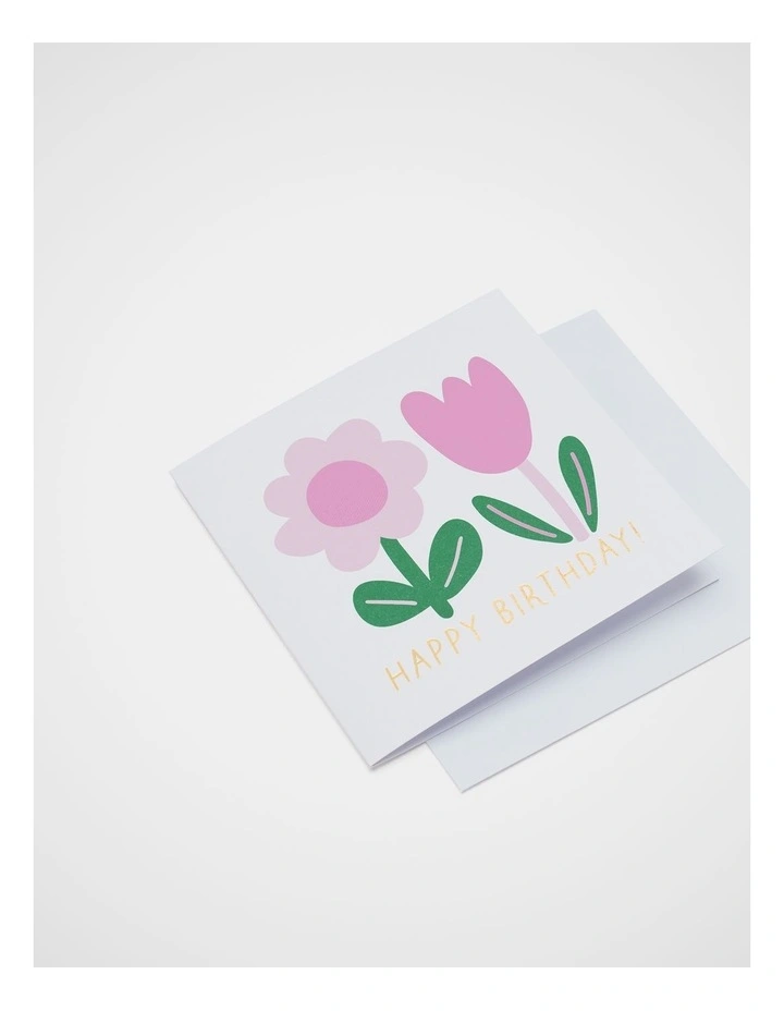 Flower Happy Birthday Card image 2