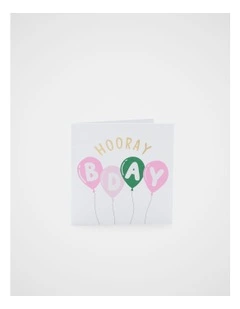 Hooray Balloon Birthday Card