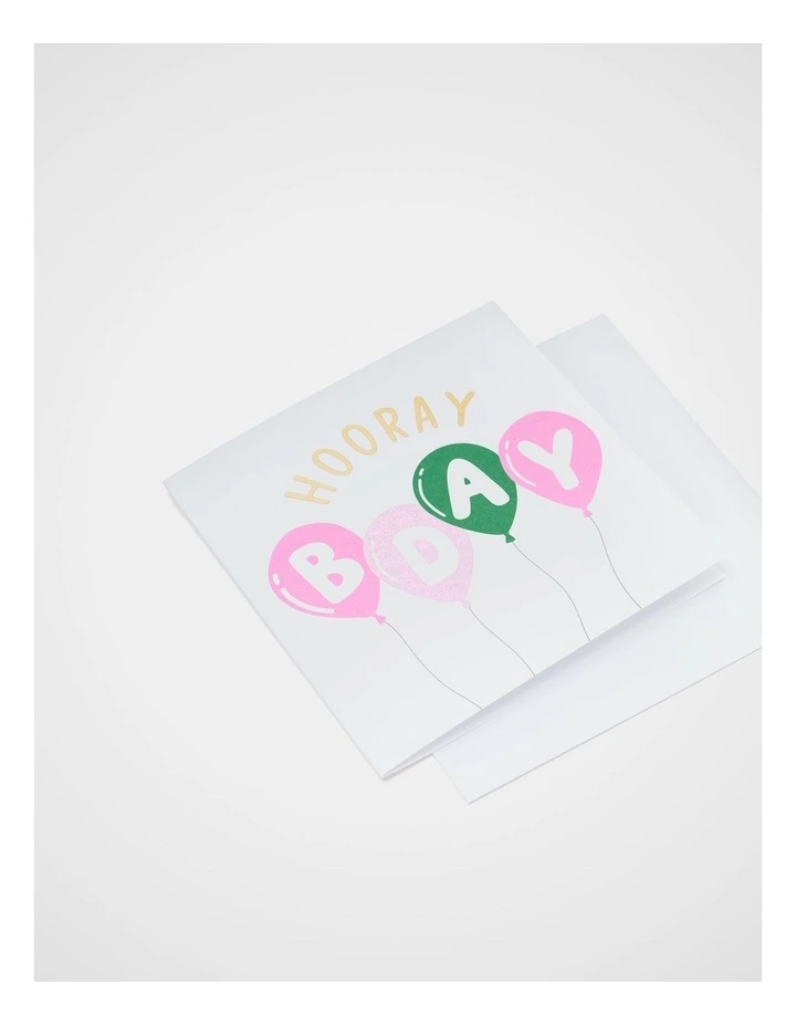 Hooray Balloon Birthday Card image 2