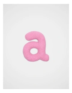 Pink Boucle Initial Cushion - A