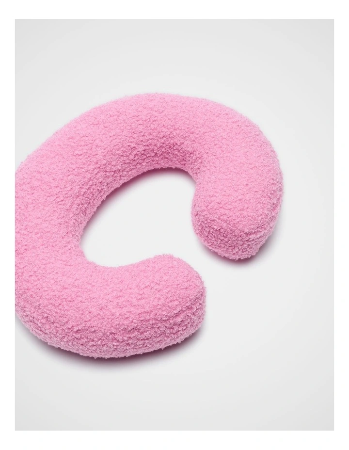 Pink Boucle Initial Cushion - C image 2