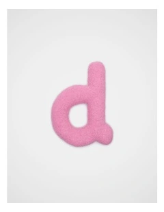 Pink Boucle Initial Cushion - D