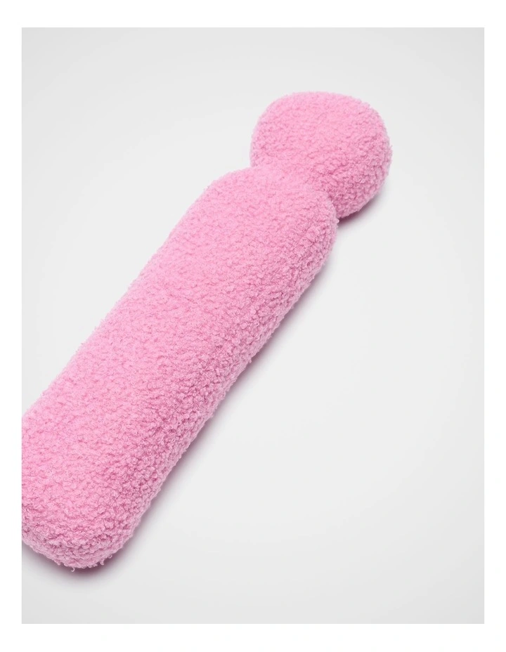 Pink Boucle Initial Cushion - I image 2