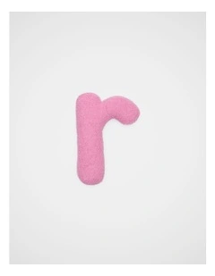 Pink Boucle Initial Cushion - R
