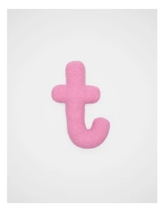 Pink Boucle Initial Cushion - T