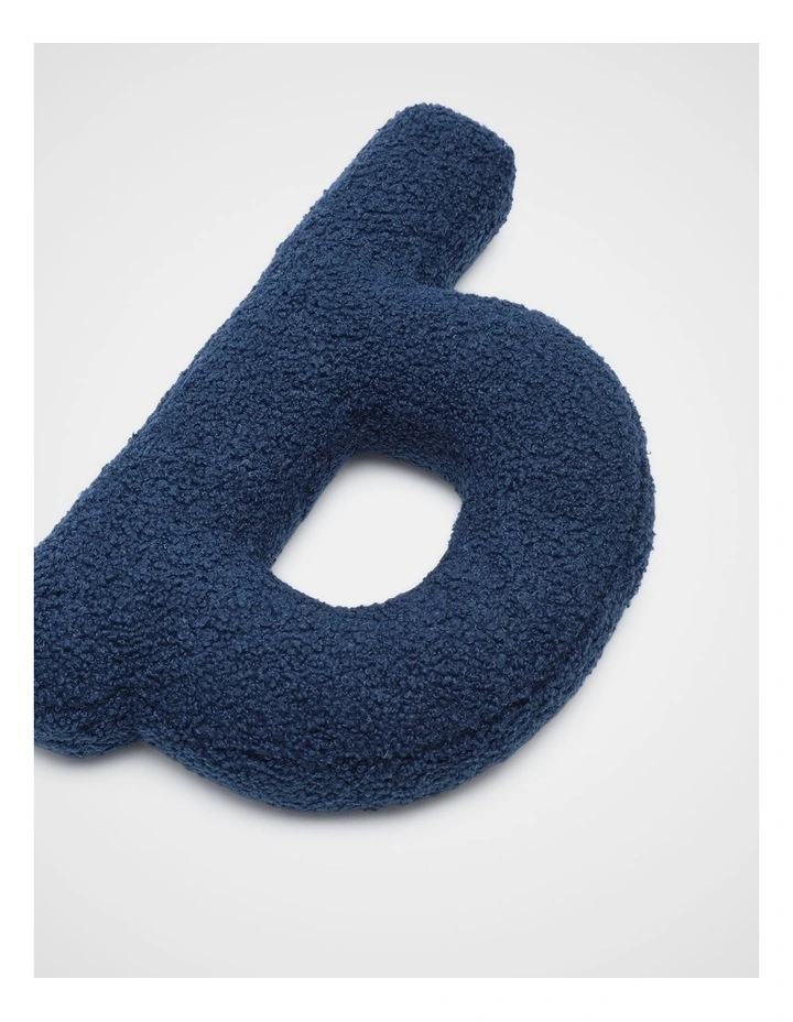Blue Boucle Initial Cushion - B image 2