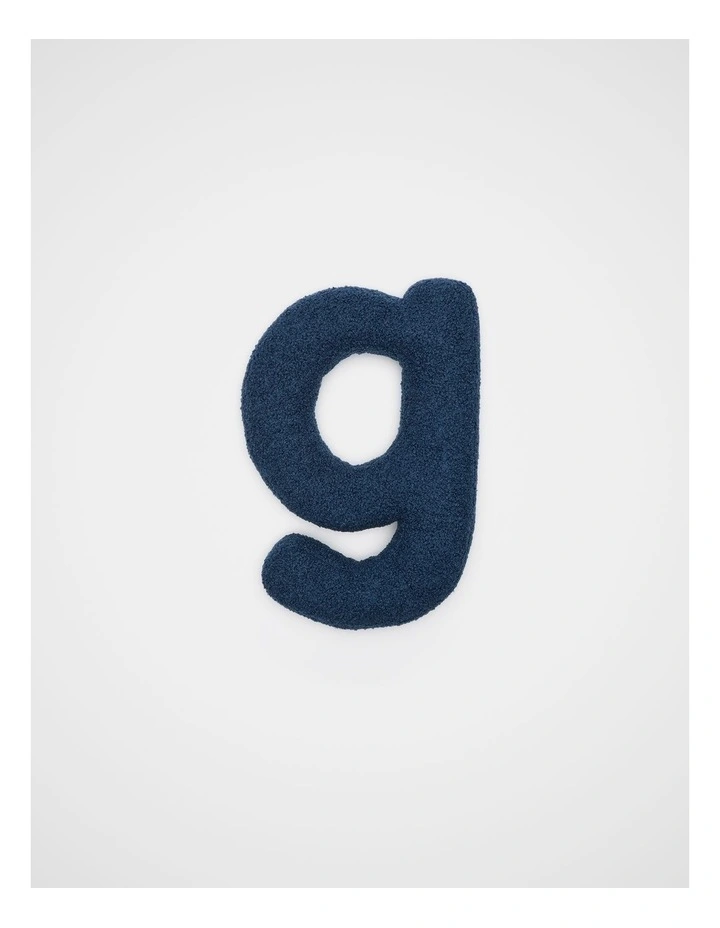 Blue Boucle Initial Cushion - G image 1