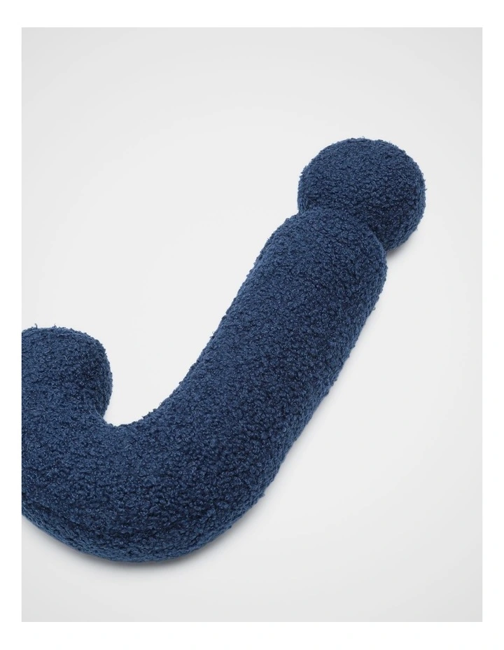 Blue Boucle Initial Cushion - J image 2