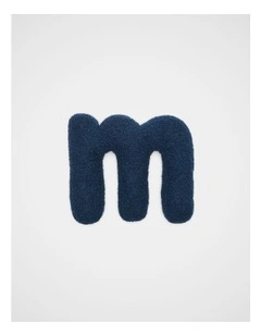 Blue Boucle Initial Cushion - M