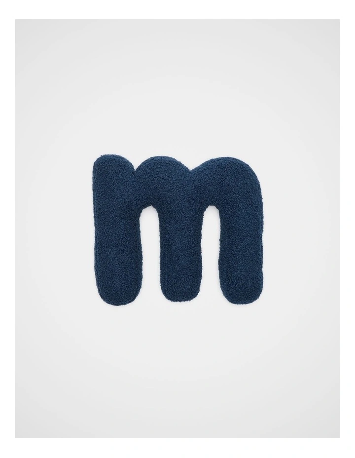 Blue Boucle Initial Cushion - M image 1
