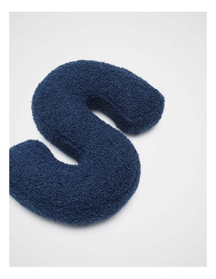 Blue Boucle Initial Cushion - S image 2