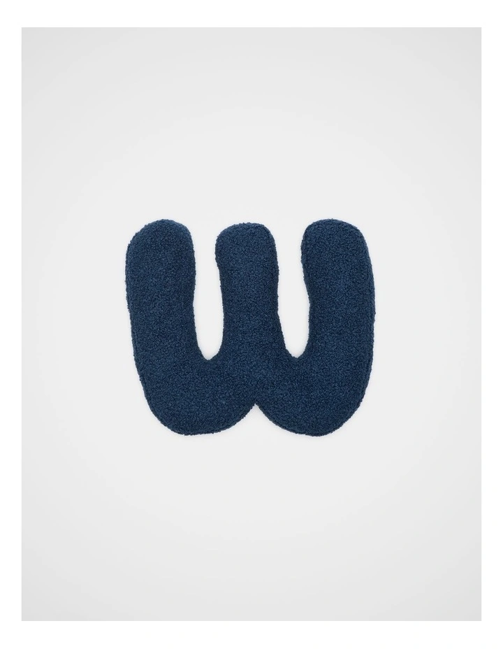 Blue Boucle Initial Cushion - W image 1