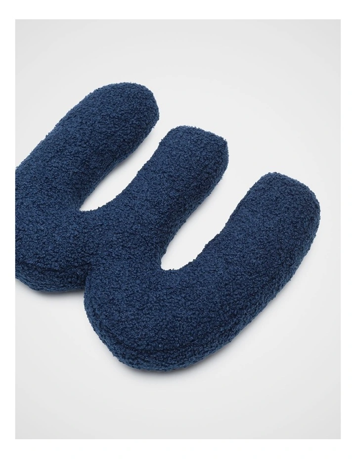 Blue Boucle Initial Cushion - W image 2