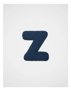 Blue Boucle Initial Cushion - Z