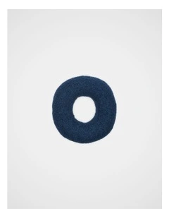 Blue Boucle Initial Cushion - O