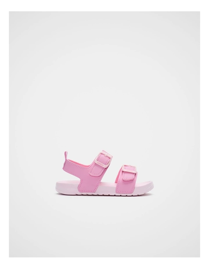 Colourblock Double Buckle Sandal in Candy Pink image 1