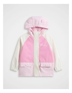 Mini Colourblock Raincoat in Pink Multi