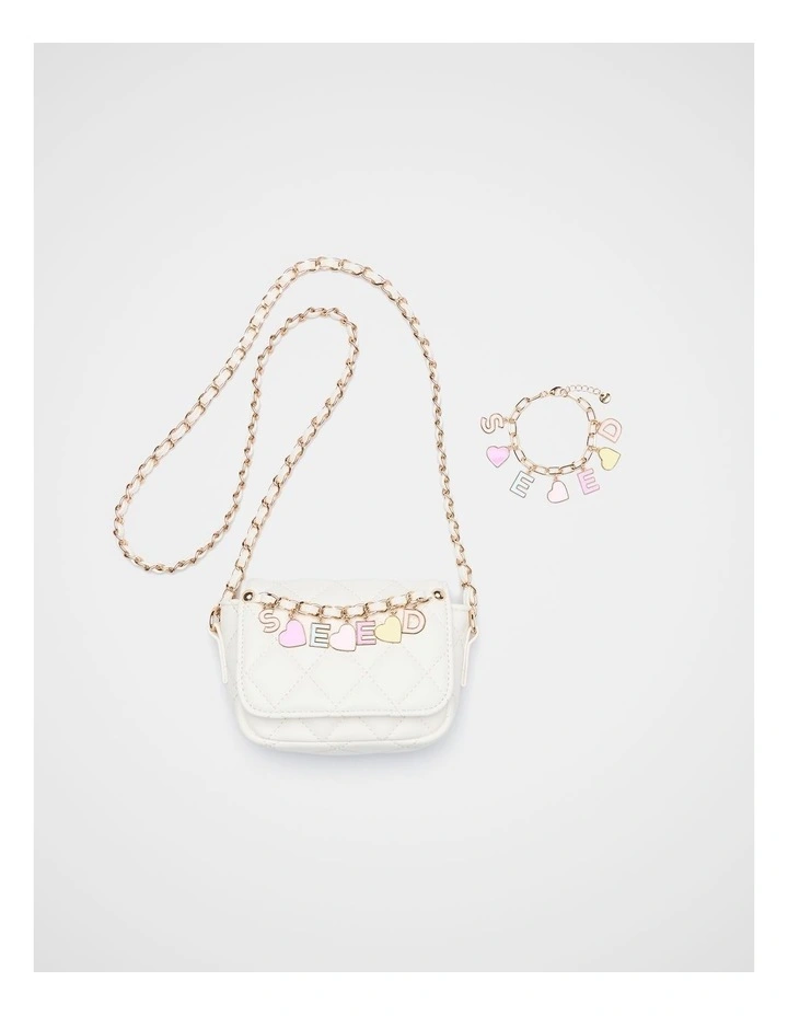 Quilted Charm Bag in Classic Cream image 3